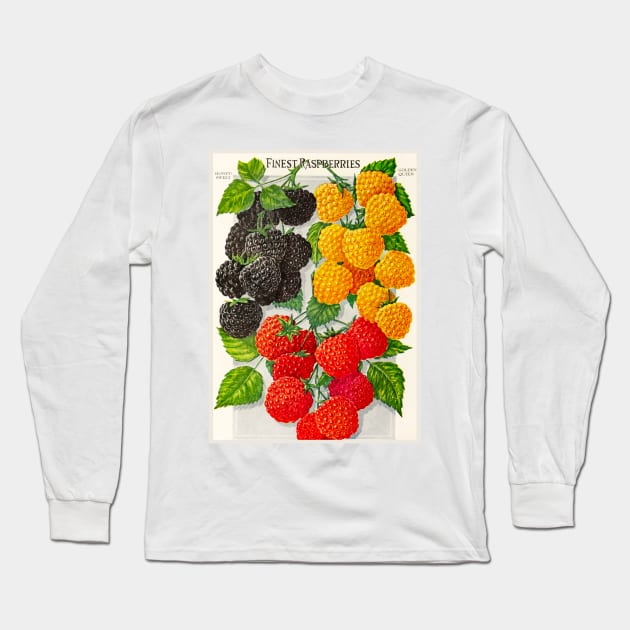 Finest Raspberries Ad Long Sleeve T-Shirt by WAITE-SMITH VINTAGE ART